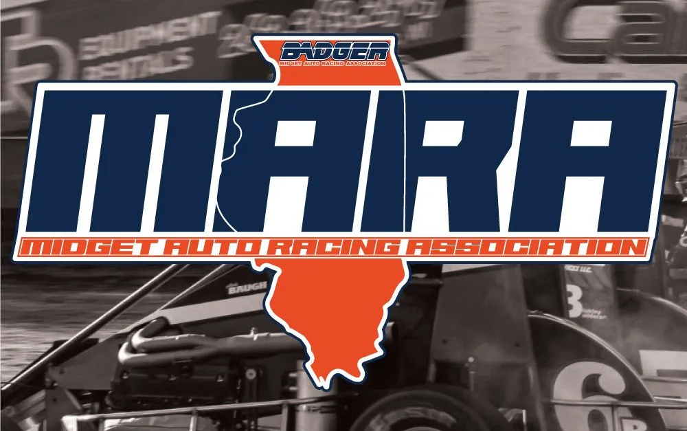 MARA - Midget Auto Racing Association dirt track racing organization logo