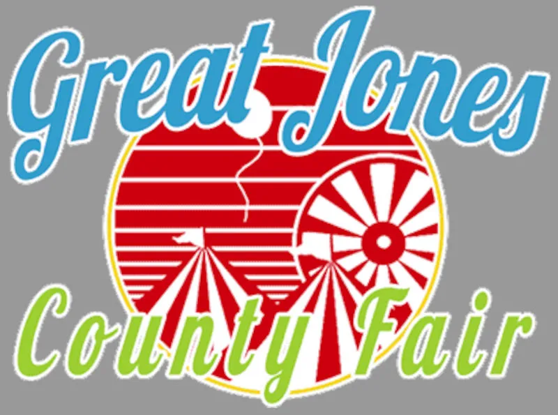 Great Jones County Fairgrounds race track logo