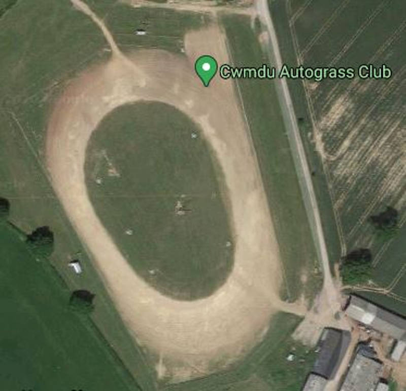 Cwmdu Autograss Club race track logo